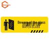Jingu Lao HM-121 Caution Glass Twill Adhesive Sticker