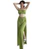 Summer 2025 European & American Slimming Backless Bandeau Dress with Slit
