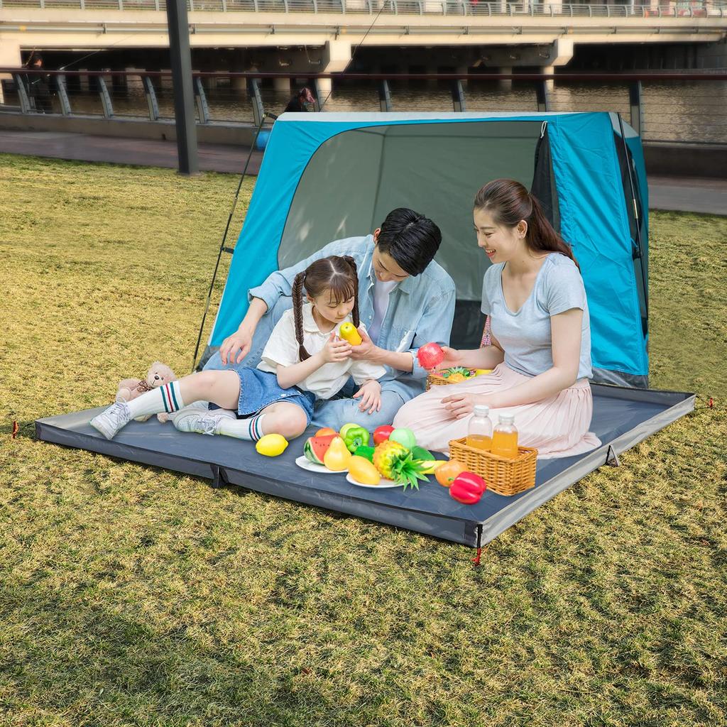 Farfly Living Sheet, Stand-Up Tent, Tatami Style, Living Floor, 3000mm Water Resistant, Waterproof Ground Sheet, Storage Bag Included, 300x300mm