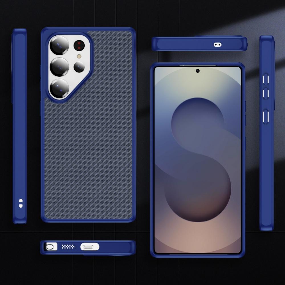 Business Sle Carbon Fiber Pattern Skin-friendly Case For Samsung Galaxy S26 Ultra S25 S24 S23 Plus TPU Bumper Shockproof Cover