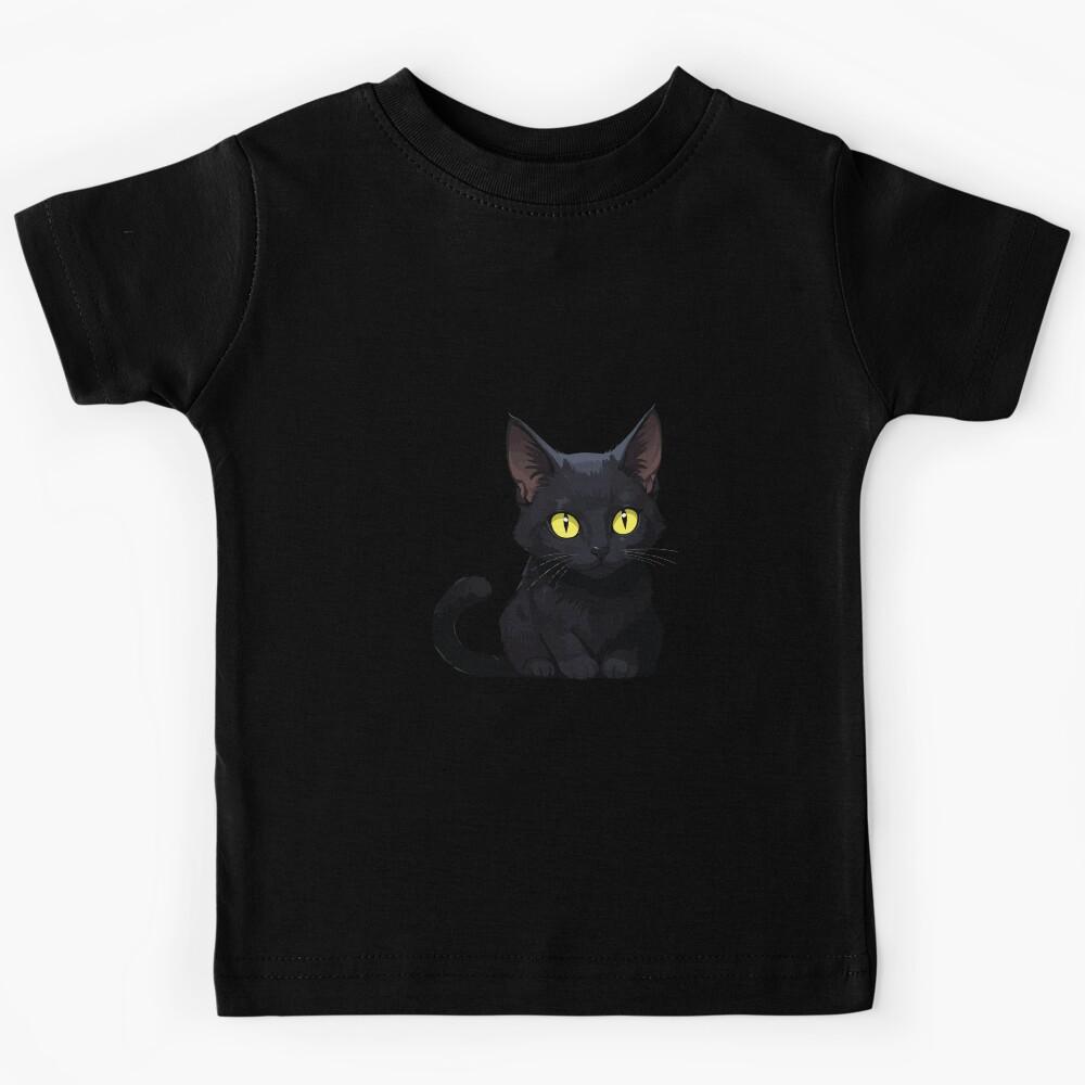 Black Cat Kids T-Shirt 120