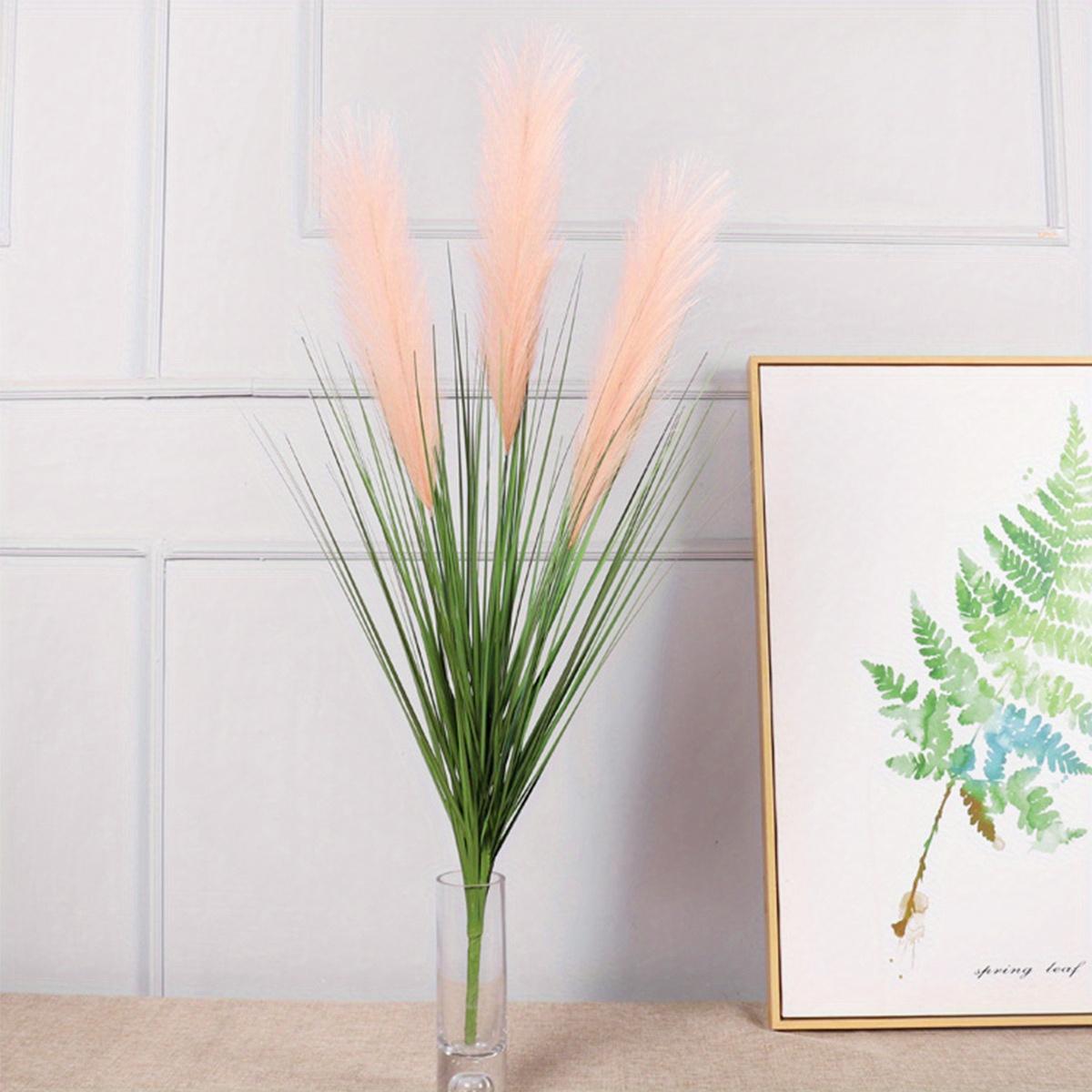 

2 пучка зеленых растений с тростниковым цветком 85 см искусственный искусственный тростниковый кустарник пампасный цветочный букет пшеничная трава для домашнего сада свадебный декор розовый