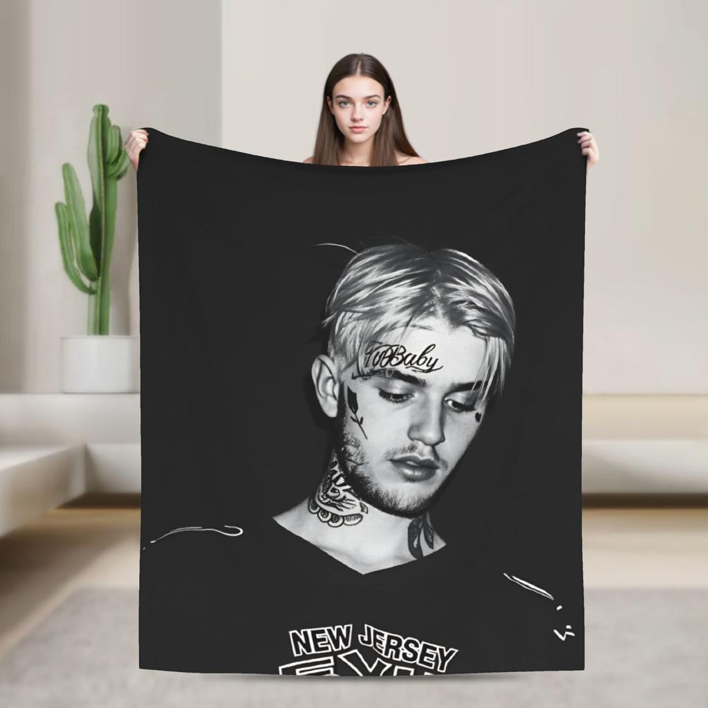 Lil Peep Love Warm Blanket American Rapper Travel Plush Bedding Throws Fluffy Couch Bed Flannel Bedspread Sofa Bed Cover