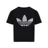 Adidas Originals Lace Striped Sports Knit Short Sleeve T-Shirt Kids Tops KU3111