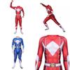 Vibrant Power Rangers Bodysuit Spandex Cosplay Costume For Unisex Kids And Adults