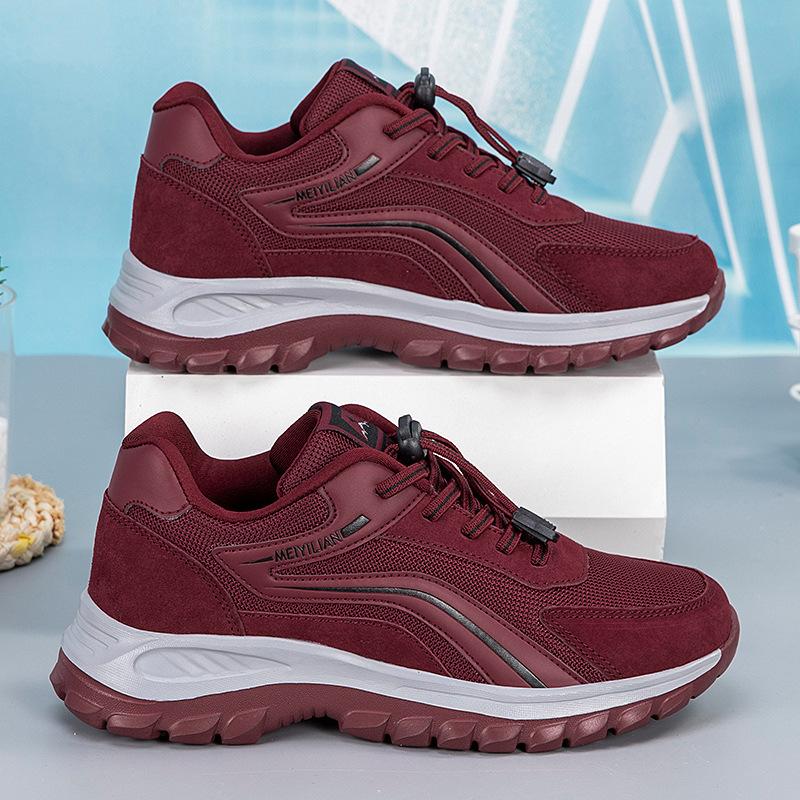 Foot genuine Lijian soft-soled mother sneakers autumn breathable mesh medium walking non-slip 36