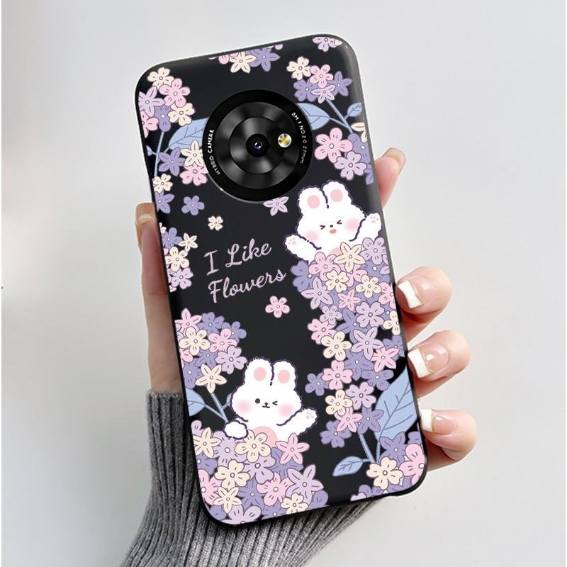New Unique Cartoon Design Soft Silicone Black Casing For TCL Suixuetang M1 Fluffy Kitten Pattern Shockproof Protective Cover