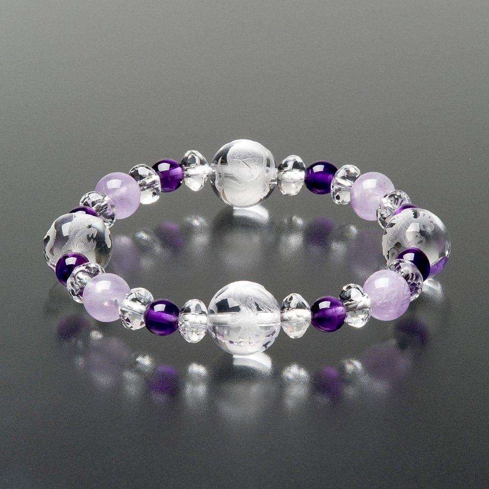 

Буддийский магазин алтарей Takita Shoten специальный браслет молитвенные бусины браслет Четыре Бога камень Шиун 8 мм Аметист 6 мм Натуральный кристалл в форме звезды Внутренний фиолетовый