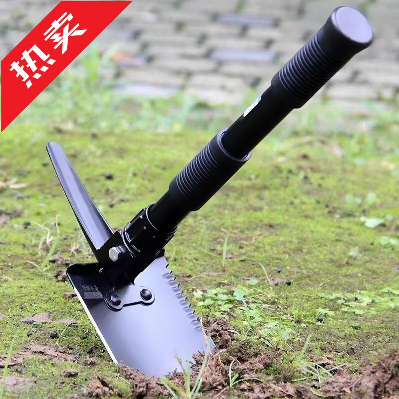 Military Survival Gear: Multi-functional Folding Manganese Steel Engineer's Shovel for Camping