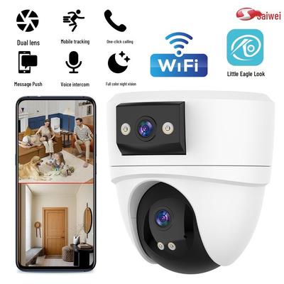 360° Dual-Lens HD Drahtlose Überwachungskamera für Zuhause & Geschäft