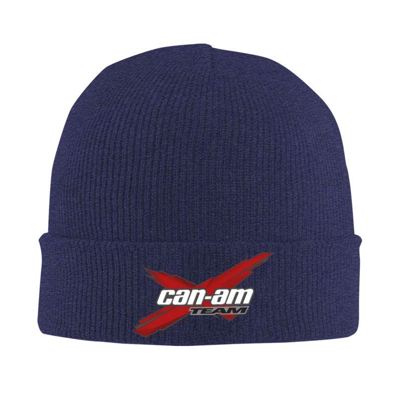 Custom BRP Can Am Logo Print Beanie Hat Adults Knitted Hat Soft Warm Skullies Beanies Cap Autumn Winter Outdoor Bonnet Hats