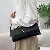2025 Handcrafted Ostrich Pattern Evening Baguette Shoulder & Crossbody Bag