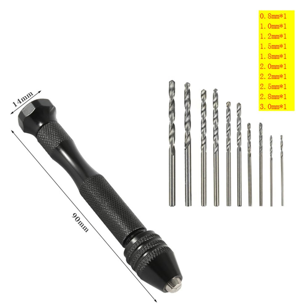 WANJICHENRUI Set with Pin Hand Craft Plastic Model and Storage Case for DIY Crafts 10-Piece Vise, Drill, Tools, Tools, (Black)