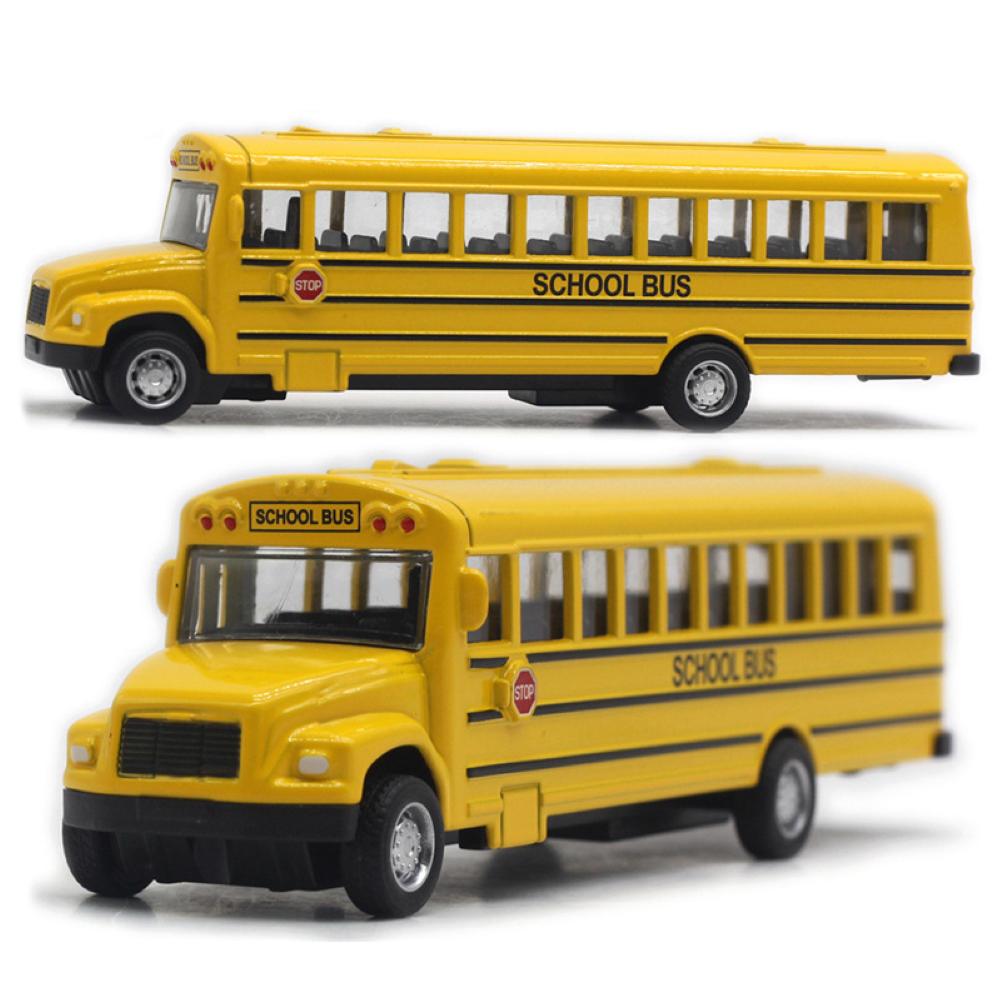 Alloy Vehicle Back Pull Toy School Model Gift