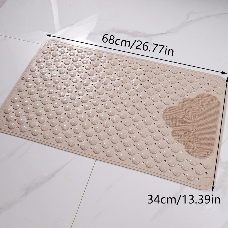 

Нескользящий ПВХ коврик для ванной - Прямоугольный, с массажными шишечками, коврик для безопасности в душе и ванной - Толщина 0,8 см, 34*68 см, Точечный рисунок Khaki