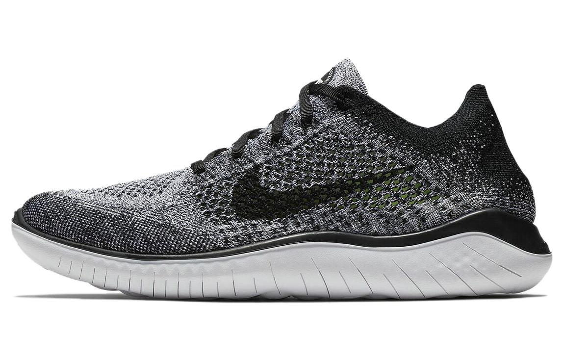 Nike Free Rn Flyknit 2018 Black White Ombre 942838-101 41