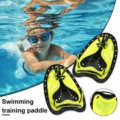 1 Ζεύγος Κωπηλατικά Χεριών Κολύμβησης με Ρυθμιζόμενες Οπές Σιλικόνης Επαγγελματικά για Παιδιά Ενήλικες