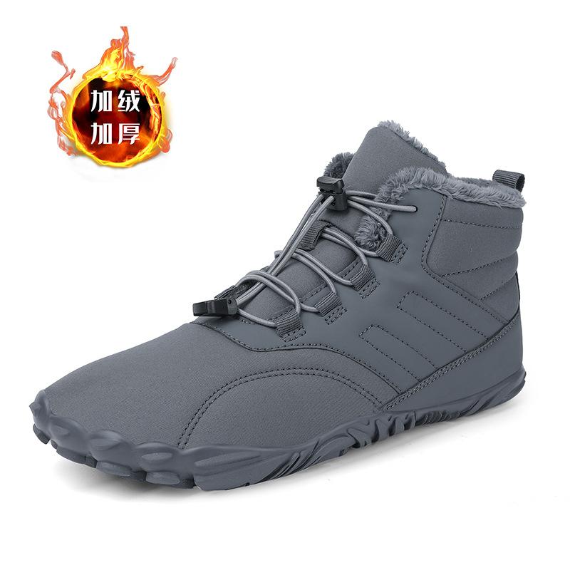 Men's and women's large size winter warm snow boots plush lining waterproof ankle boots non-slip outdoor shoes hiking mountaineering sports boots