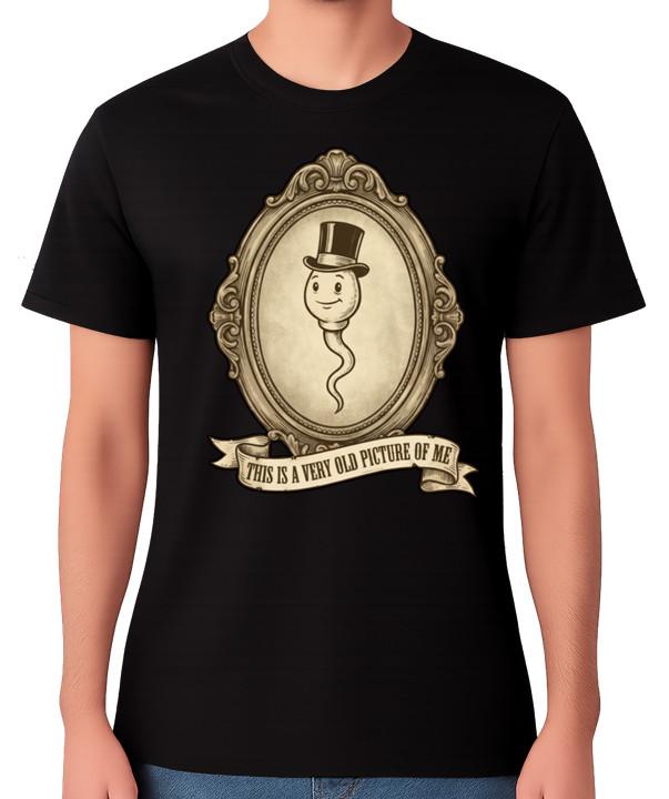 This Is A Very Old Picture Of Me Sperm T-Shirt Funny Pic Photo Sperm Cell Tee S разноцветный