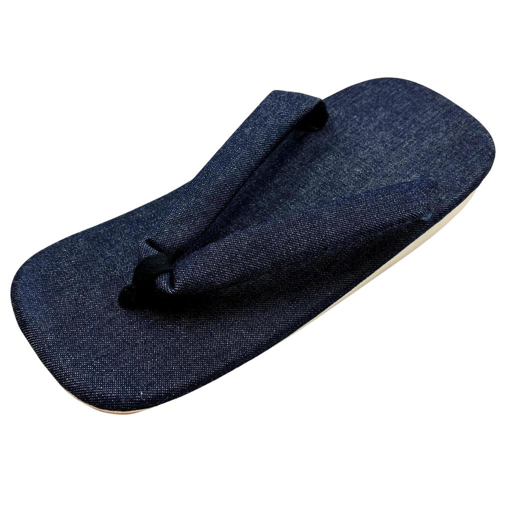 Edoten Shigi Geta Sandals, Made in Japan, Candy Sole, All Denim (Black Lining), Size LL