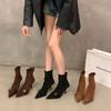 Short Boots 2026 Spring and Autumn Skinny Boots Elastic Boots Metal Buckle Sock Boots Bare Boots Short Boots