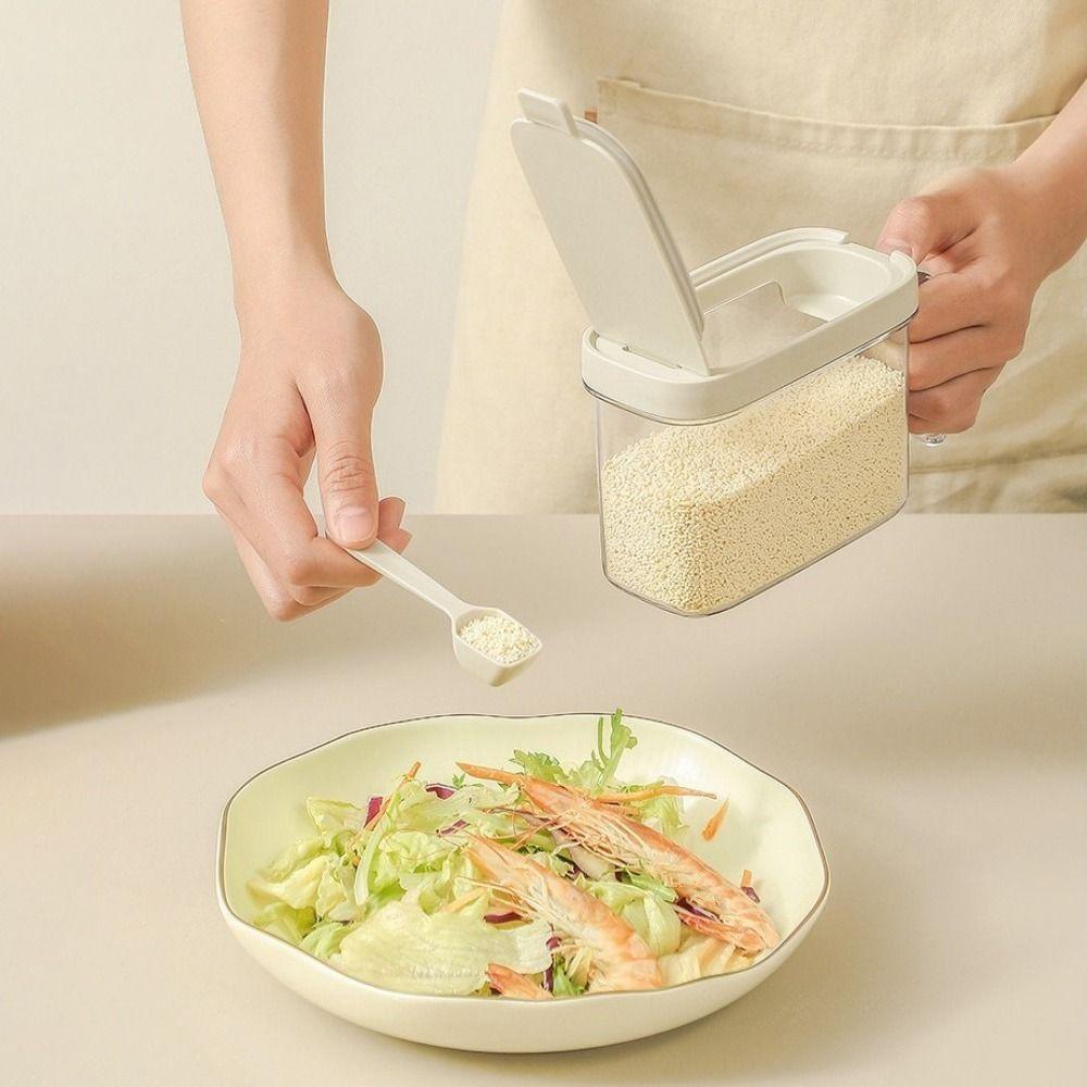 Moisture-proof Spice Jars Plastic Seasoning Box Set Multi-purpose Salt Seasoning Box  for Home