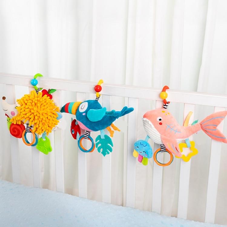 Developmental Crib Toy Feature Auditory Rattles Colorful Designs To Improve Infant Sensory Perception Coordination