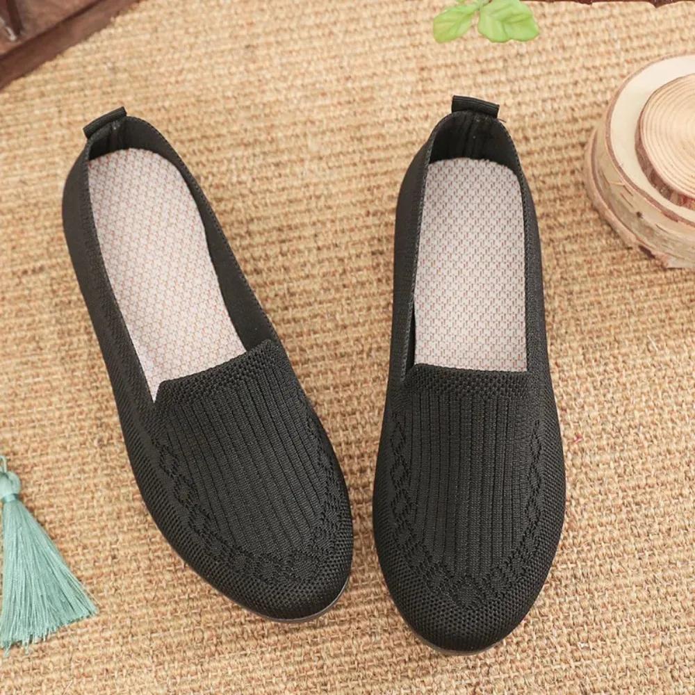 Women's Flats Shoes Comfortable Dress Shoes Round Toe Flats Anti Slip Mesh Dressy Shoes Slip on Casual Shoes for Women