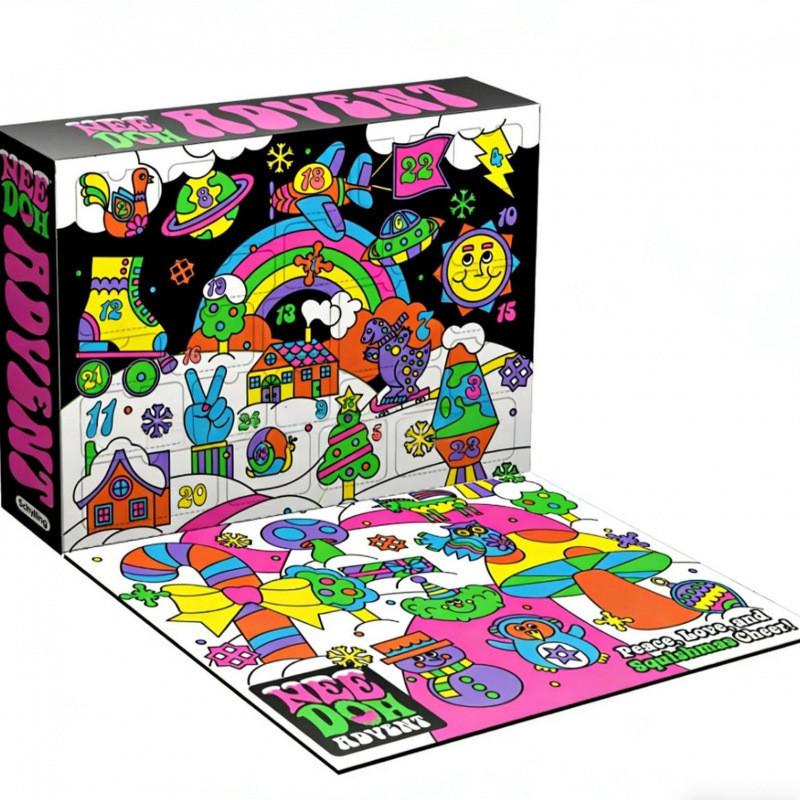 Needoh Squishmas Adventskalender Weiches Gummi Stressball für Kinder und Erwachsene