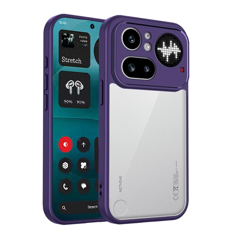 KEYSION Custodia Trasparente per Nothing Phone 4A 4A Pro Silicone+PC Trasparente Semplice Antiurto Cover per Nothing 4A Pro