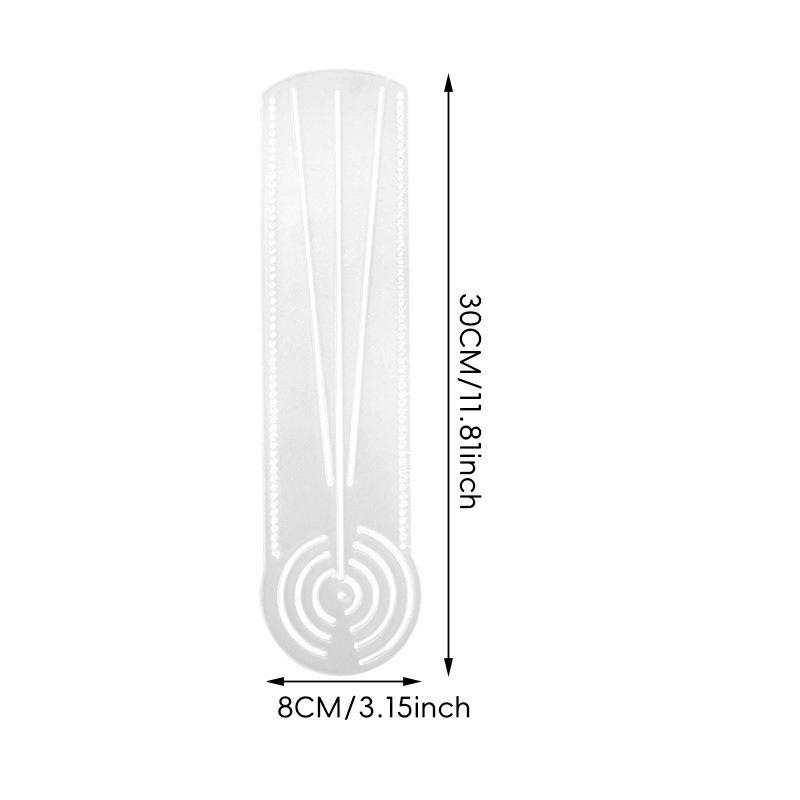 1Pcs Drawing Circle Arc Straight Line Gadget Multifunctional Mandala Painting Ruler Safety Material Portable Compact