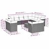 VidaXL Garden Lounge Set with Cushions 13 Pcs, Patio Sofas, Furniture Set, Outdoor Terrace Furniture, Grey 3256285