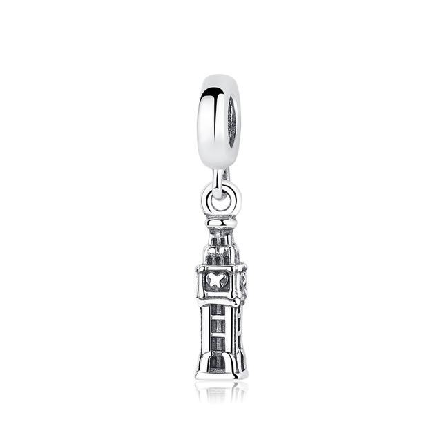 Original 925 Sterling Silver Charm Bead Travel London Bus Motorcycle Suitcase Charms Fit Fashion Bracelets Women Diy Jewelry