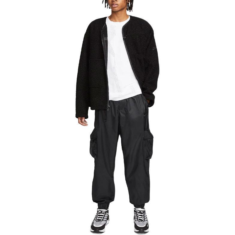 Nike Tech Solid Color Cuffed Pocket Woven Casual Pants Men Pants Black FB7911-010