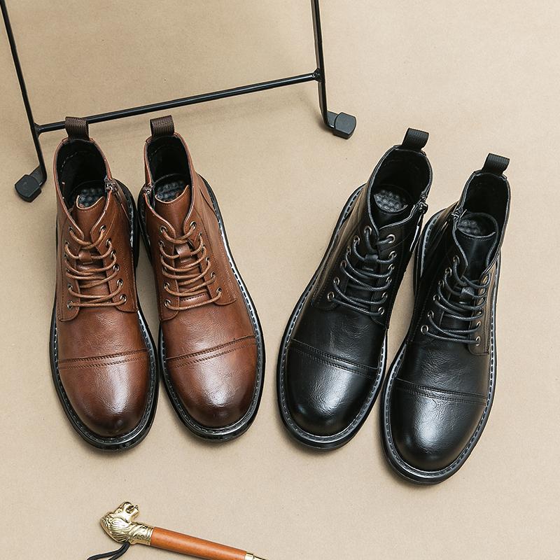 Golden Sapling Casual Business Boots for Men Fashion Leather Flats Classics Chelsea Boot Men's Shoes Leisure Party Footwear