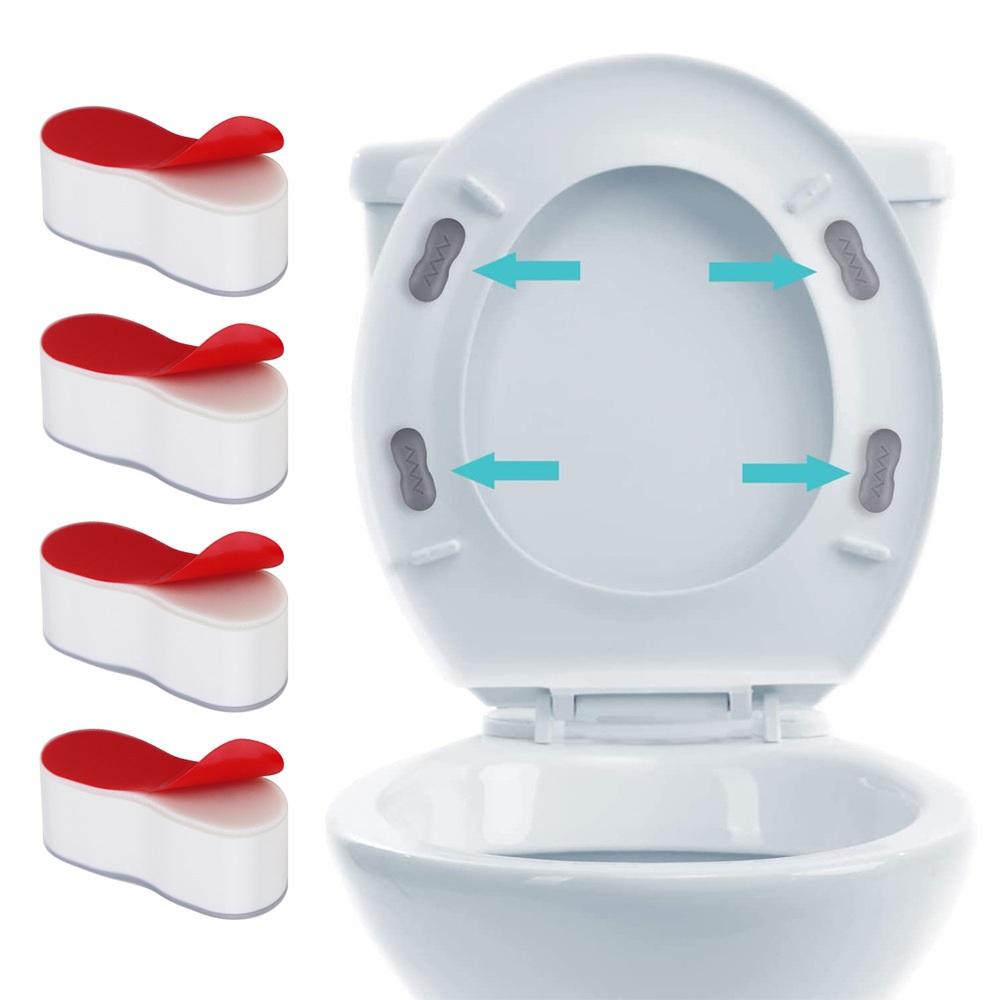 4 × Bidet Toilet Seat Bumper w/ Strong Adhesive Toilet Seat Buffer Pad UNIVERSAL