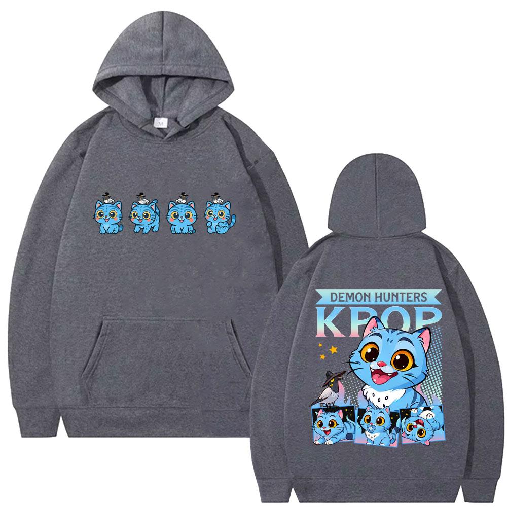Kpop Dämonenjäger Dämlicher Tiger Hoodie Männlich Männer Frauen Mode Teenager Trend Übergroßes Sweatshirt Männlich Fleece Hoodies