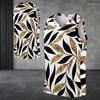 Men s Plus Size V Neck Sleeveless Floral Printed Straight Hem Tank Top