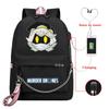 High Quality Murder Drones Fashion Backpacks Students Anime Back Pack USB Charging Outdoor Backpack Boys Girls Book Bags Mochila