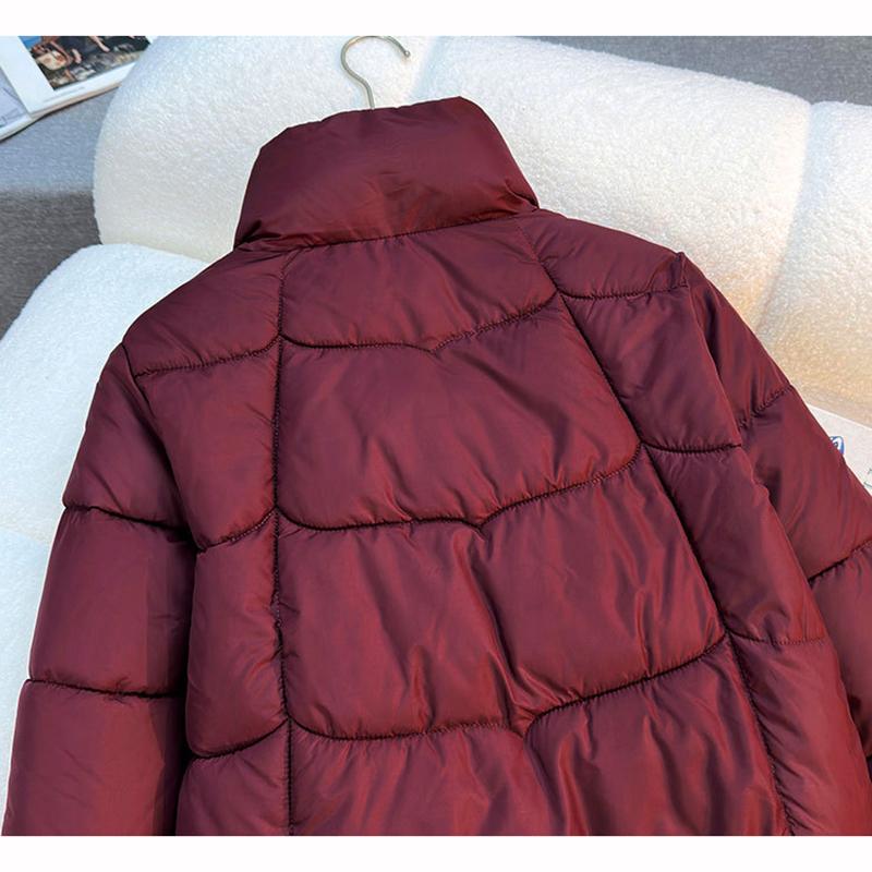 Short Padded Jacket Women's Small Thickened Stand Up Collar Warm Casual Winter Jacket