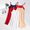 Women's Sexy Sleeveless Silk Satin Night Dress Nighties V-neck Nightgown Nightdress Sleepwear