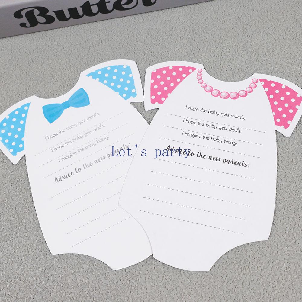 10 Sheets Gender Reveal Theme Party Predicitions Advice Game Card for Baby Shower Boy Girl 1st Birthday Party Decoration