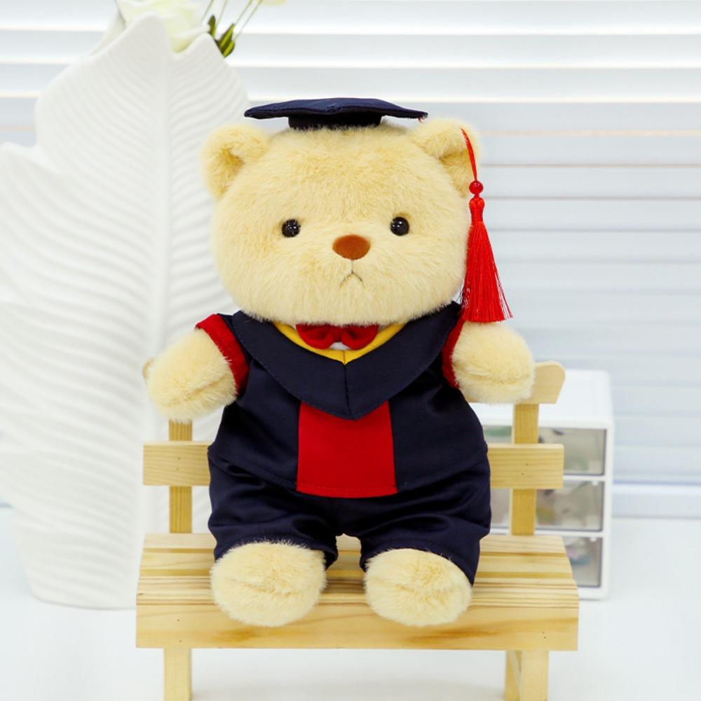 Removable Outerwear Doctor Cap Graduation Bear Doll Sitting Bear Plush Doll  Graduation Season