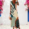 Women Plus Size V Neck Short Sleeve Printed White Maxi Dress