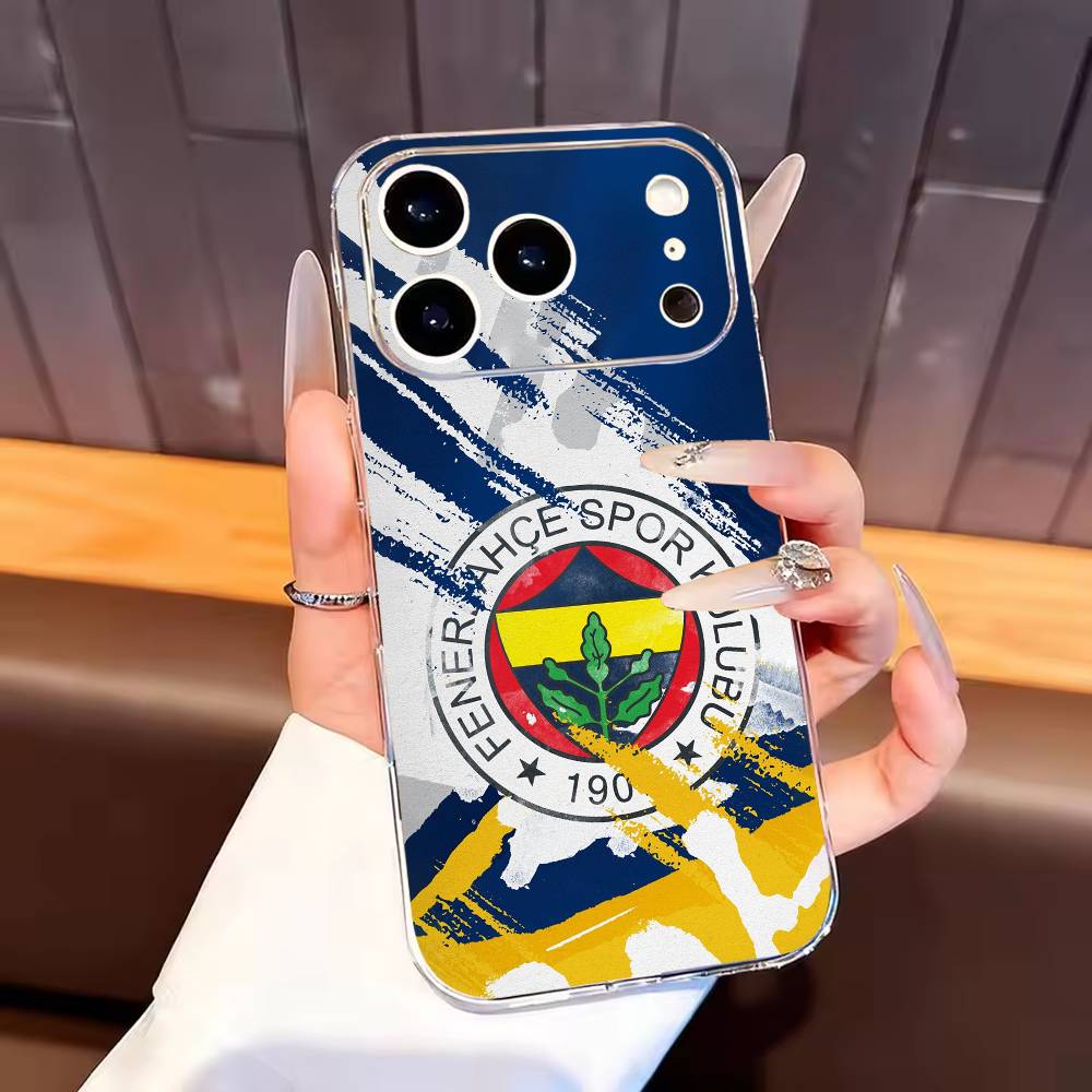 Cool Turkey Fenerbahce-Es Pattern Phone Case For iPhone17,16,15,14,13,12,11 Plus,Pro Max Soft Transparent Cover