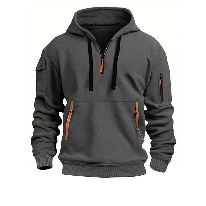New men s zipper hooded sweaters with pockets for sports and active leisure, stylish everyday wear for spring and autumn, hooded sweaters, sweatshirts XXXL