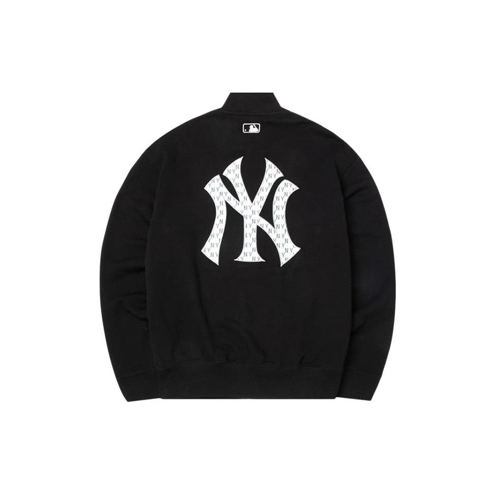 MLB SS24 New York Yankees Vintage Floral Gola Alta Casual Solta Jaqueta Jaqueta Unissex Preta 3ATRM0441-50BKS