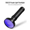 Aluminum Alloy 100-LED UV Flashlight
