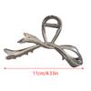 2023 Metal Claw Clip Bow Knot Metal Shark Clip Silver Hair Claw Style Advanced Versatile Back Head Spoon Hair Ornament Headwear