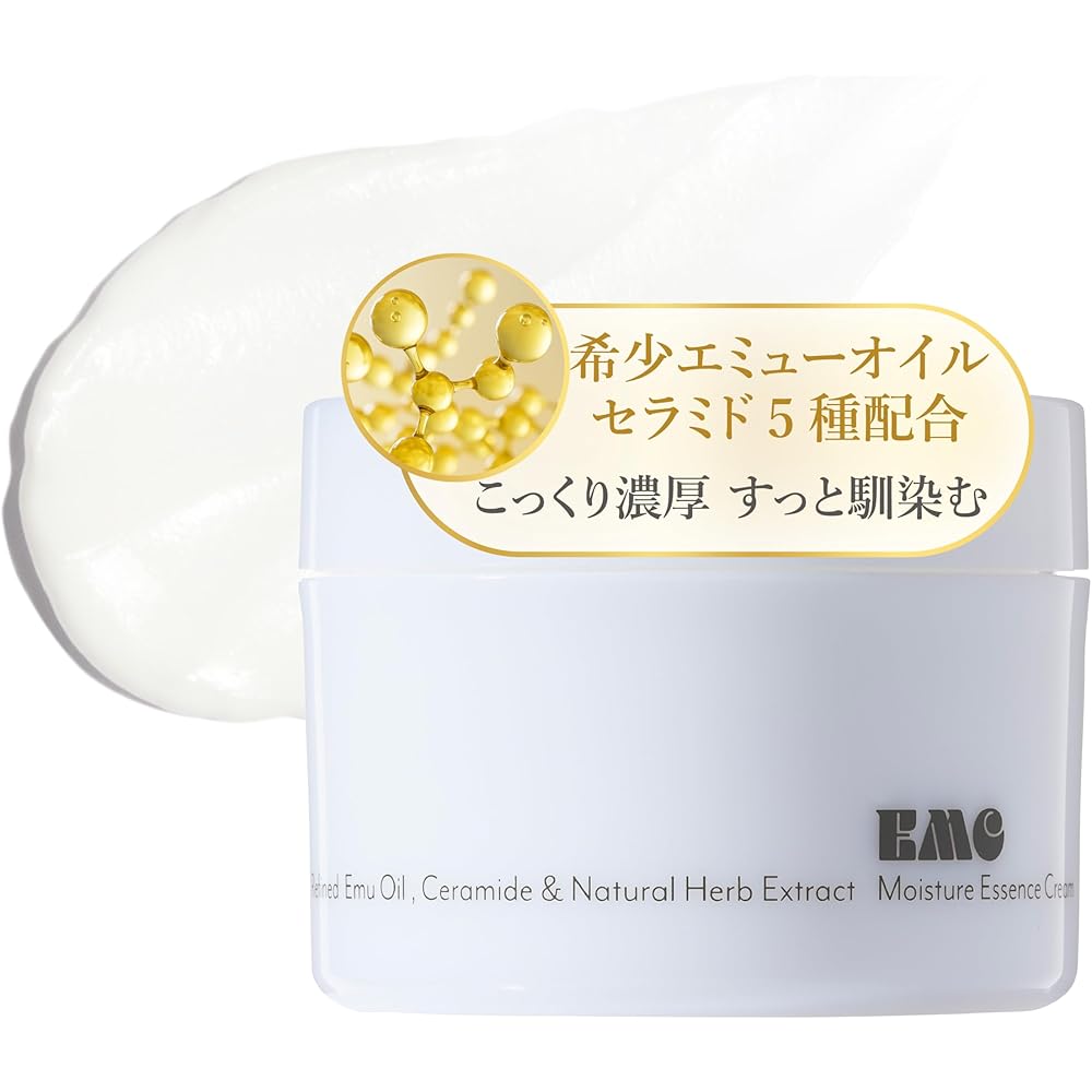 

EMC Essence Cream Unscented High Moisture Cream for Sensitive Skin with 5 Ceramides and Emu Oil 110g Face and Body